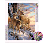 Broderie Diamant Cerf dans la Neige - Vignette | My Diamond Painting
