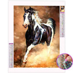 Broderie Diamant Cheval Noir et Blanc - Vignette | My Diamond Painting