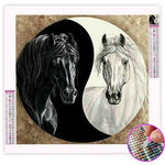 Broderie Diamant Chevaux Ying et Yang - Vignette | My Diamond Painting