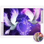 Broderie Diamant Colombes dans un Cœur - Vignette | My Diamond Painting