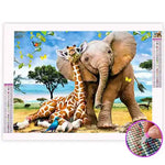 Broderie Diamant Éléphant Girafe - Vignette | My Diamond Painting