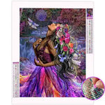 Broderie Diamant Femme Fleurie - Vignette | My Diamond Painting