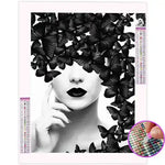 Broderie Diamant Femme Noir et Blanc - Vignette | My Diamond Painting