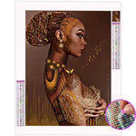 Broderie Diamant Femme Noire - Vignette | My Diamond Painting