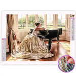 Broderie Diamant Femme au Piano - Vignette | My Diamond Painting