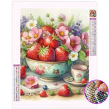 Broderie Diamant Fraise