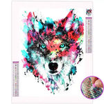 Broderie Diamant Loup Coloré - Vignette | My Diamond Painting