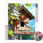 Broderie Diamant Oiseaux Cabane - Vignette | My Diamond Painting