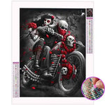 Broderie Diamant Tête de Mort Moto - Vignette | My Diamond Painting