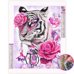 Broderie Diamant Tigre avec Rose - Vignette | My Diamond Painting
