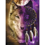 Broderie Diamant Attrape Rêve Loup Indien - Vignette | My Diamond Painting