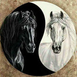Broderie Diamant Chevaux Ying et Yang - Vignette | My Diamond Painting