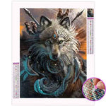 Broderie Diamant Loup Guerrier - Vignette | My Diamond Painting