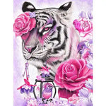 Broderie Diamant Tigre avec Rose - Vignette | My Diamond Painting