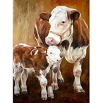 Broderie Diamant Vache et Veau - Vignette | My Diamond Painting