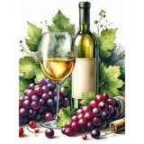 Broderie Diamant Vin