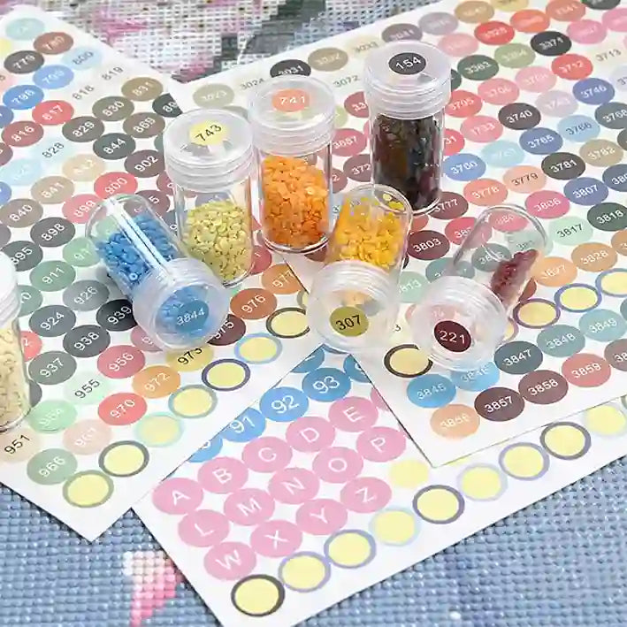 Kit Accessoires Diamant Painting 5D Boîte Rangement Peinture Diamant KEYRANKE - 30 Emplacements, Avec Outils - Toile De Peinture Diamant Gratuite Incluse Boite Diamond Painting