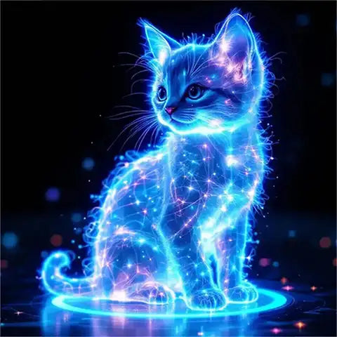 Kit DIY de stickers de diamond painting | Pour 6 autocollants d'animaux. | Multi