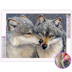 Broderie Diamant Loup Couple - Vignette | My Diamond Painting