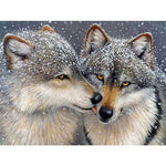 Broderie Diamant Loup Couple - Vignette | My Diamond Painting