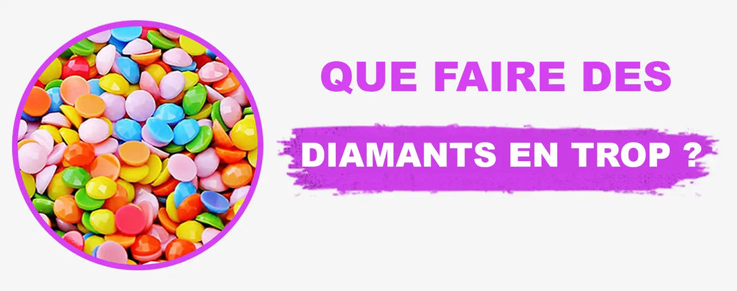 Diamond painting : que faire des diamants en trop ?