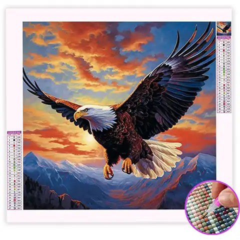 Broderie Diamant Aigle