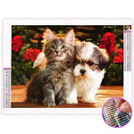 Broderie Diamant Bébé Chien et Bébé Chat - Vignette | My Diamond Painting