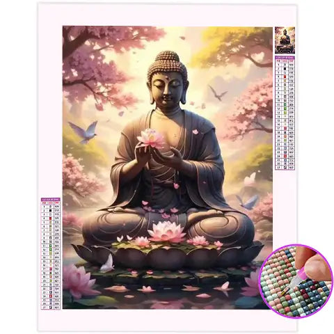 Broderie Diamant Bouddha Chinois