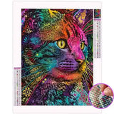 Broderie Diamant Chat Abstrait | My Diamond Painting