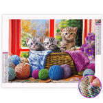 Broderie Diamant Chat Pelotes de Laine - Vignette | My Diamond Painting