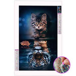 Broderie Diamant Chat Reflet Tigre | My Diamond Painting