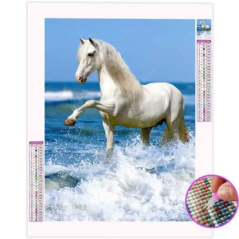 Broderie Diamant Cheval Camargue | My Diamond Painting