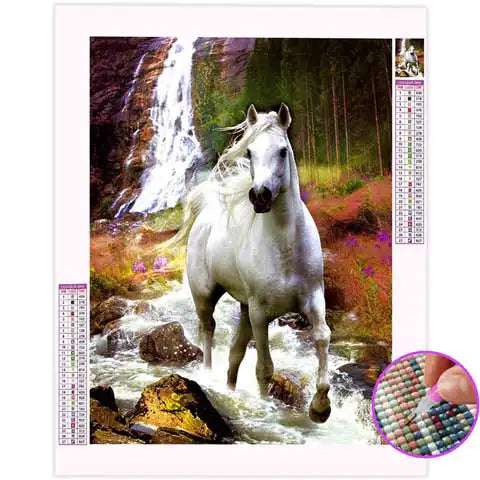 Broderie Diamant Cheval Cascade | My Diamond Painting