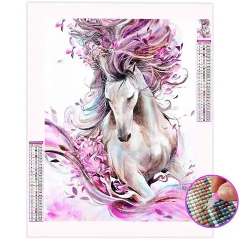 Broderie Diamant Cheval Rose | My Diamond Painting