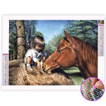 Broderie Diamant Cheval et Fille - Vignette | My Diamond Painting