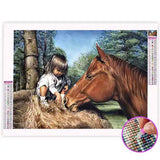Broderie Diamant Cheval et Fille | My Diamond Painting