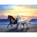 Broderie Diamant Chevaux à la Mer - Vignette | My Diamond Painting