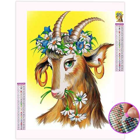 Broderie Diamant Chèvre