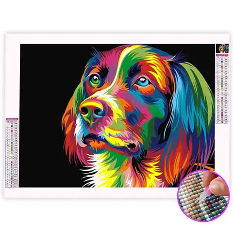 Broderie Diamant Chien Multicolore | My Diamond Painting