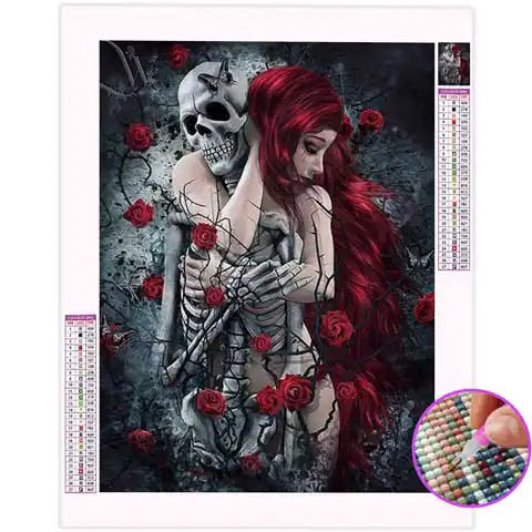 Broderie Diamant Couple Squelette | My Diamond Painting