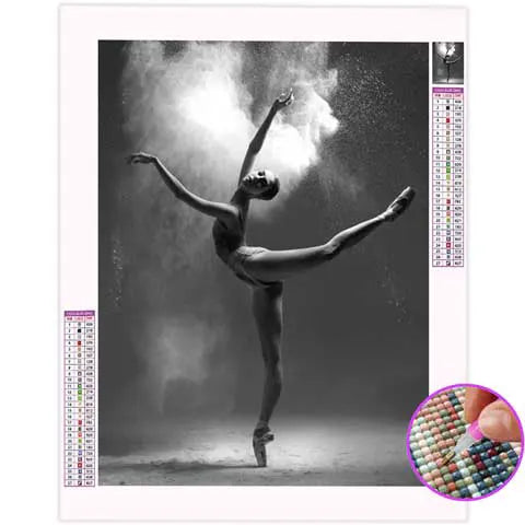 Broderie Diamant Danseuse Noir et Blanc | My Diamond Painting
