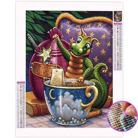 Broderie Diamant Dragon Vert | My Diamond Painting