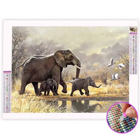 Broderie Diamant Éléphant Afrique | My Diamond Painting