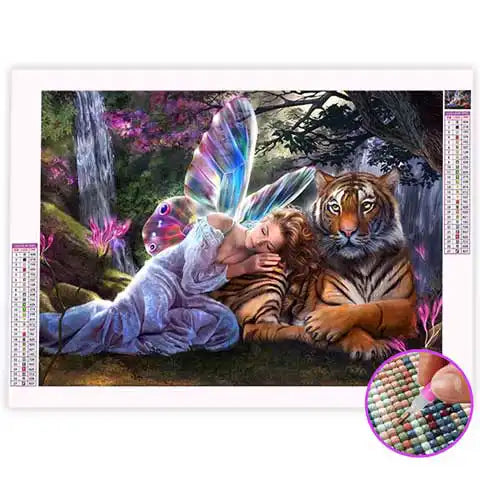 Broderie Diamant Elfe et Tigre | My Diamond Painting