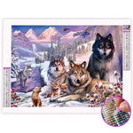 Broderie Diamant Famille Loup - Vignette | My Diamond Painting