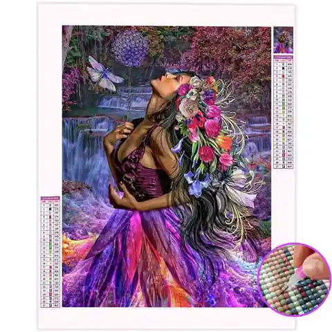 Broderie Diamant Femme Fleurie | My Diamond Painting