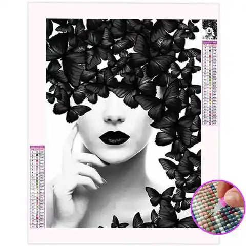 Broderie Diamant Femme Noir et Blanc | My Diamond Painting