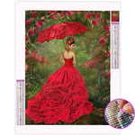 Broderie Diamant Femme Robe Rouge | My Diamond Painting