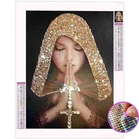 Broderie Diamant Femme qui Prie | My Diamond Painting