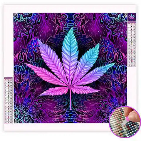 Broderie Diamant Feuille de Cannabis | My Diamond Painting
